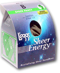 Leggs Suntan Sheer Energy Active Support Pantyhose, Size - Q