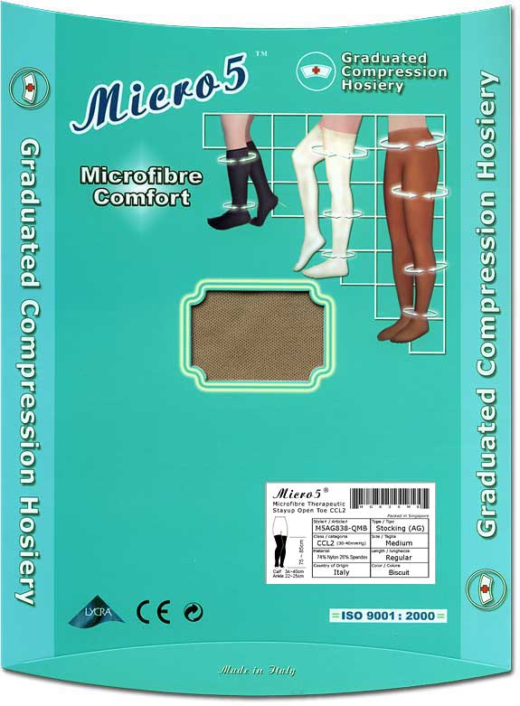 M5AG838: Micro5 Therapeutic Stayup Stocking CCL2 Open Toe